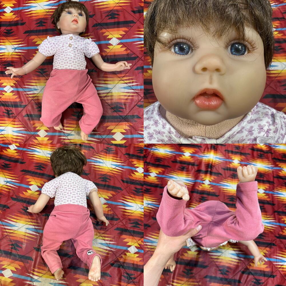 Reborn Baby Doll 20” Realistic Doll Weighted Lifelike Baby Vinyl Blue Eyes